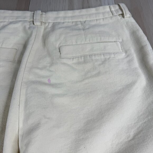After Pray Mens Ivory Waistband Belted Pleated Straight Leg Chino Pants Large - Picture 5 of 14